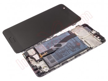 Pantalla completa Service Pack IPS LCD negra para Huawei P10