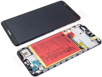 Pantalla completa IPS LCD negra con carcasa Huawei P Smart, FIG-LX1