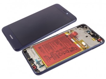 Pantalla Service Pack ips azul con marco para Huawei p8 lite (2017)