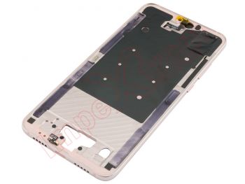 Front Service Pack housing with pink gold frame and side buttons, battery, vibrator and earspeaker for Huawei P20, EML-L09