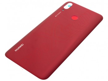 Tapa de batería Service Pack roja "Coral red" con lector de huella para Huawei Y9 2019, JKM-L23 / JKM-LX3