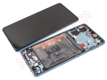 Aurora blue full screen Service Pack housing housing OLED with front housing and frame for Huawei P30 (ELE-L29)
