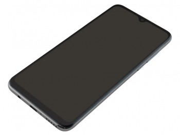 Pantalla completa Service Pack IPS LCD negra con marco plateado (pearl white) para Huawei P30 Lite (2019), MAR-LX1M
