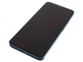 Pantalla ips con marco lateral / chasis color lago azul (cyan lake) para Huawei honor 90 lite, crt-nx1 genérica