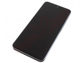 Pantalla ips con marco lateral / chasis color plateado (titanium silver) para Huawei honor 90 lite, crt-nx1 genérica