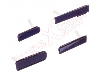 Carcasa, tapa de conector Micro USB, conector audio jack, micro sd y sim negra para Sony Xperia Z, L36H, C6602, C6603