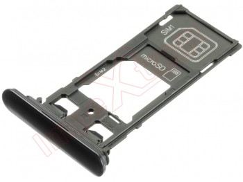 Bandeja SIM/micro SD negra para Sony Xperia XZ Dual SIM, F8332