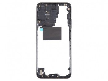 Black middle housing for Xiaomi Redmi Note 12S, 2303CRA44A