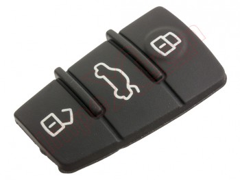 Botones de goma mandos Audi A3, A4, A6, A8, Q7 de 3 pulsadores