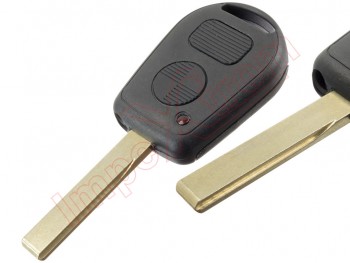 Key housing compatible for BMW remote controls, with sprat, 2 buttons