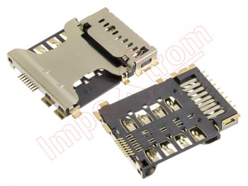 Conector con lector de tarjetas SIM y Micro SD para Samsung Galaxy Core, I8260
