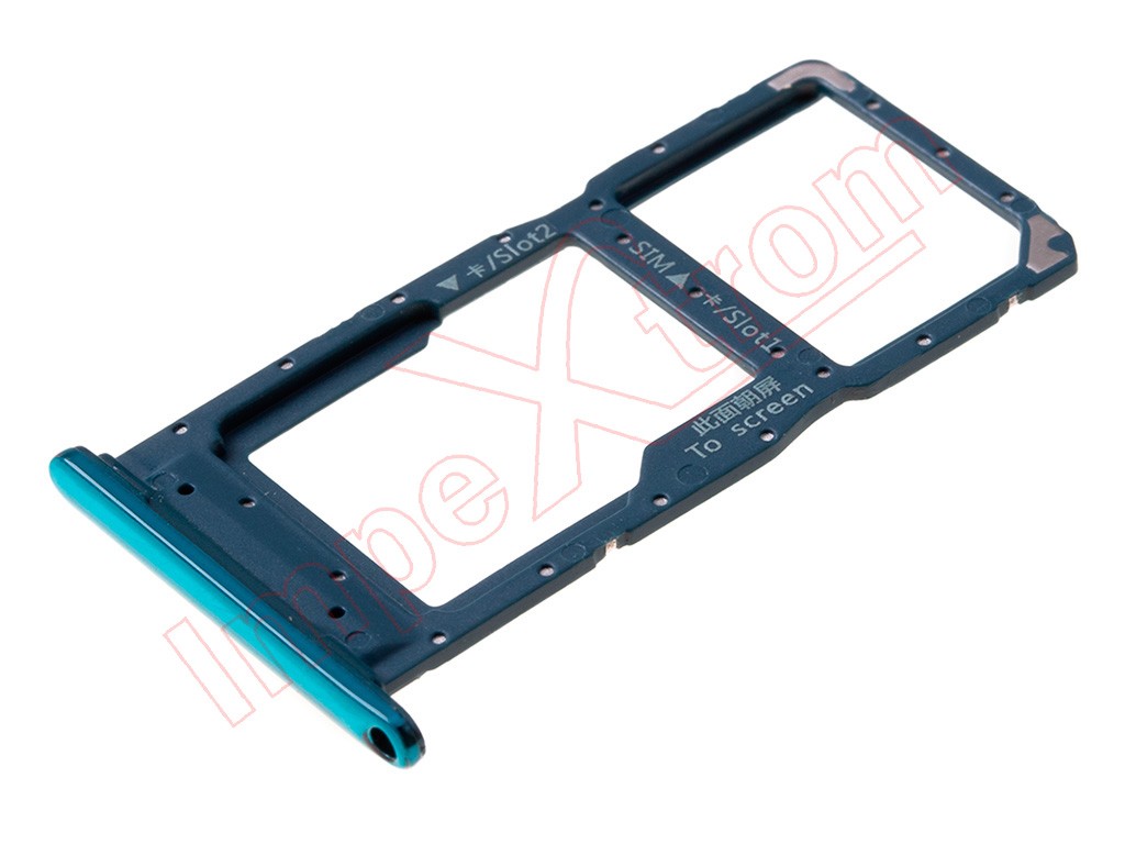 Bandeja Dual SIM/SD azul para Huawei P Smart 2019, (POT-LX3, POT-LX1, POT -AL00)