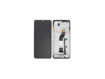 Pantalla ips con marco lateral / chasis color negro (midnight black) para Xiaomi redmi 13c 4g, 23100rn82l