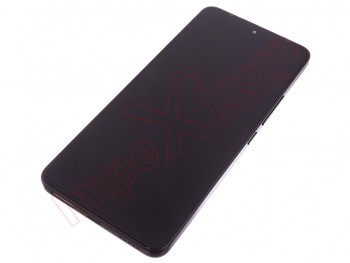 Pantalla Service Pack AMOLED negra con marco y carcasa frontal para Xiaomi 12 lite, 2203129g