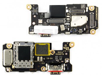 Auxiliary board with microphone, charging, data and accessory connector for Xiaomi Poco F5 Pro 5G, 23013PC75G