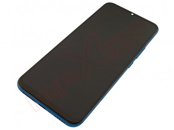 Pantalla AMOLED negra con marco azul "aurora blue" para Xiaomi mi 10 lite 5g, m2002j9g - calidad premium. Calidad PREMIUM
