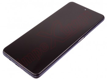 Pantalla ips lcd negra con marco azul (pearl grey) para Xiaomi mi 10t lite 5g (m2007j17g)
