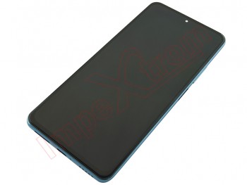Pantalla Service Pack AMOLED negra con marco azul "deep ocean blue" para Xiaomi poco f3 5g, m2012k11ag