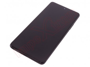 PREMIUM Black full screen AMOLED with Meteorite Gray frame for Xiaomi 11T 5G, 21081111RG - PREMIUM quality