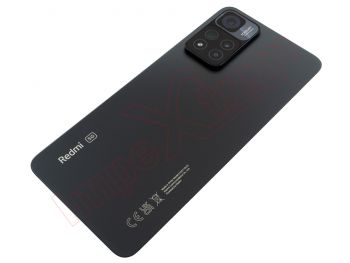 Tapa de batería Service Pack negra misterio / gris "Mysterious black" con lente de cámaras para Xiaomi Redmi Note 11 Pro + 5G