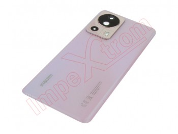 Carcasa trasera / Tapa de batería color rosa (lite pink) para Xiaomi 13 Lite 5G, 2210129SG