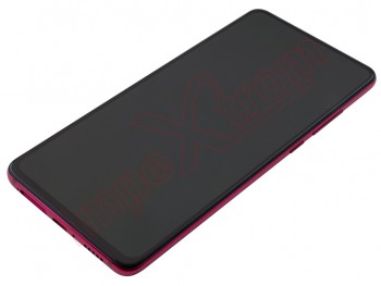 Full screen Service Pack housing housing AMOLED (LCD / display + digitizer / touch) black with red frame called "red flame" for Xiaomi Mi 9T / Xiaomi Mi 9T Pro / Redmi K20
