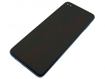 Black full screen IPS LCD with Magic blue frame for Motorola Moto G100, XT2125