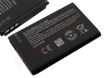 Batería genérica BL-5CB para Nokia 1616, 1800, C1-02 - 800mAh / 3.7V / 3.0 Wh / Li-ion