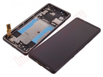 Pantalla completa OLED negra con carcasa frontal para Sony Xperia 10 III - Calidad PREMIUM. Calidad PREMIUM