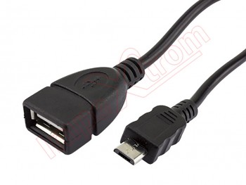 Adaptador E187275 flexible OTG micro USB para dispositivos móviles.