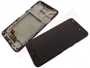 Full screen IPS LCD (LCD/display, touch window and digitizer) black with front housing and frame para LG Nexus 5X, H791.