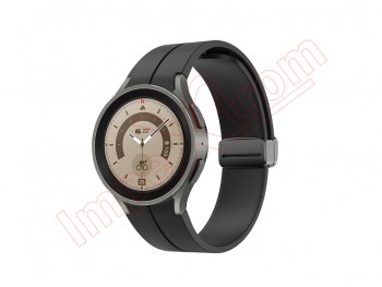 Correa negra de silicona para reloj inteligente Samsung Galaxy Watch5 40mm / Watch5 Pro