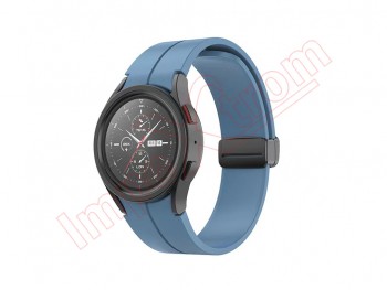 Correa azul de silicona para reloj inteligente Samsung Galaxy Watch5 40mm, SM-R905F