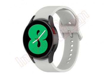 Correa gris / plateada de silicona tamaño L para reloj inteligente Samsung Galaxy Watch5 40mm, SM-R905F