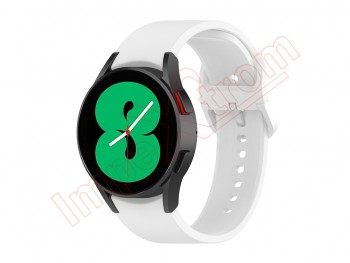 White silicone S size band for smartwatch Samsung Galaxy Watch5 44mm, SM-R915F