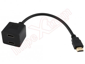 Adapter with 2 HDMI inputs. 0.3m length.