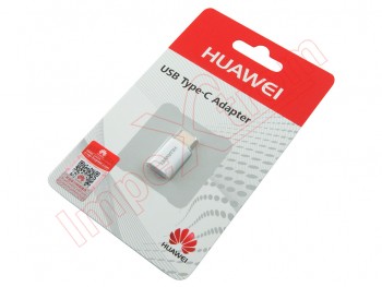 Adaptador AP52 de microUSB a USB 3.1 de tipo C, en color blanco, Huawei (HWDR), en blister