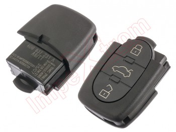 Telemando genérico compatible para Audi A3,A4,A6,A8 y TT, 3 botones referencia (4D0837231A)