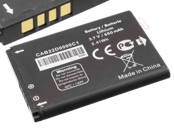 Batería genérica CAB22D0000C1 para Alcatel One Touch 2012D - 650mAh / 3.7V / 2.41 Wh / Li-ion