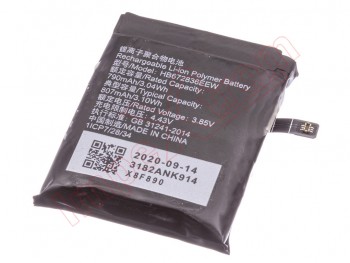 Batería HB672836EEW genérica para Huawei Honor Watch GS Pro, KAN-B19 - 807mAh / 3.85V / 3.10WH / Li-ion Polymer