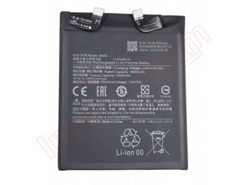 Batería genérica BM5G para Xiaomi Poco X4 GT, 22041216G - 5080 mAh / 3.87 V / 19.6 Wh / Li-ion