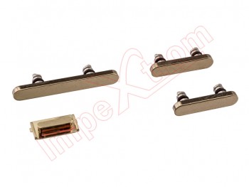 Side volume, power and sound switch buttons gold for Apple iPhone 13 Pro Max, A2643 and iPhone 13 Pro, A2638
