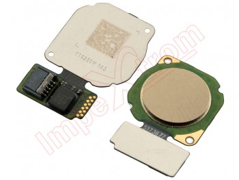 Golden fingerprint reader button flex for Huawei P Smart, FIG-LX1