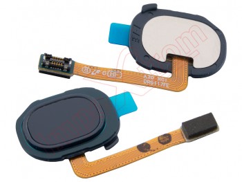 Cable flex con botón lector / sensor de huellas azul para Samsung Galaxy A20, SM-A205F