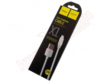 White USB male cable - lightning male for 2M Apple devices