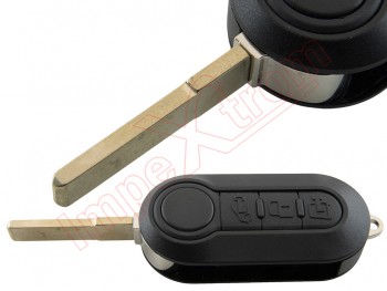 Producto genérico - Carcasa de telemando 3 botones para Fiat Ducato, con espadín de emergencia
