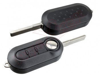 Compatible housing for Fiat 500 remote controls, with folding spider and 2 buttons