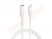 forcell-c901-usb-c-to-lightning-data-cable-white-fast-charge-30w-3a-1-metre-in-blister-pack