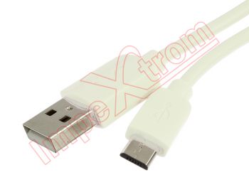 Cable de datos Haweel micro USB de 1 metro blanco-blanca