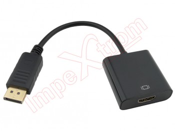 20 cm display port adapter with HDMI output, black color